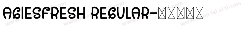 AgiesFresh Regular字体转换